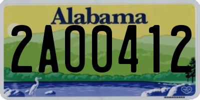 AL license plate 2AO0412