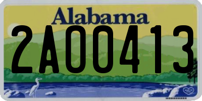 AL license plate 2AO0413