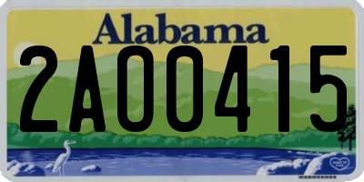 AL license plate 2AO0415