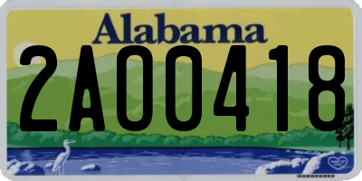 AL license plate 2AO0418