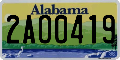 AL license plate 2AO0419