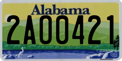 AL license plate 2AO0421