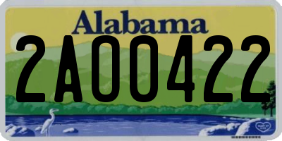 AL license plate 2AO0422