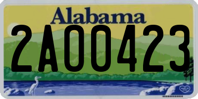 AL license plate 2AO0423