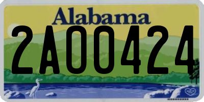 AL license plate 2AO0424