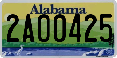 AL license plate 2AO0425