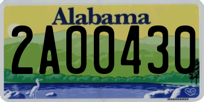 AL license plate 2AO0430