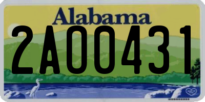 AL license plate 2AO0431