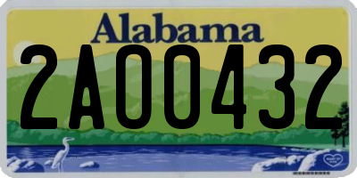 AL license plate 2AO0432