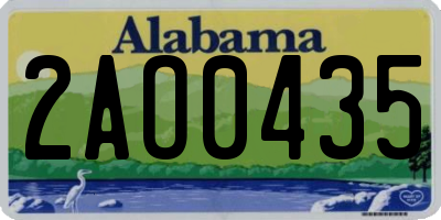 AL license plate 2AO0435
