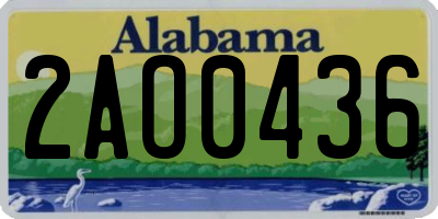 AL license plate 2AO0436