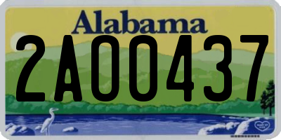 AL license plate 2AO0437