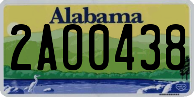 AL license plate 2AO0438