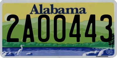 AL license plate 2AO0443