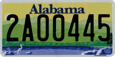 AL license plate 2AO0445