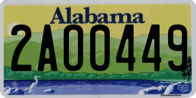 AL license plate 2AO0449