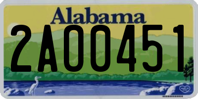 AL license plate 2AO0451