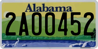 AL license plate 2AO0452