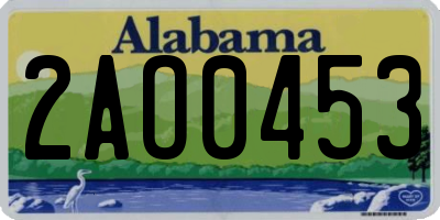 AL license plate 2AO0453