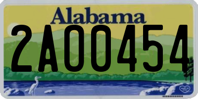 AL license plate 2AO0454