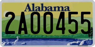 AL license plate 2AO0455