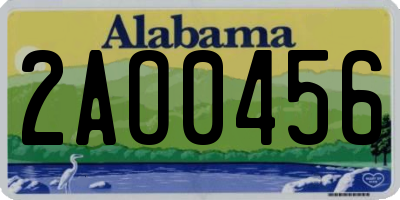 AL license plate 2AO0456