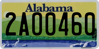 AL license plate 2AO0460
