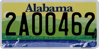 AL license plate 2AO0462