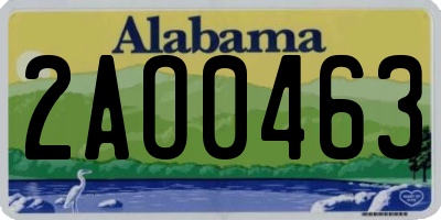 AL license plate 2AO0463