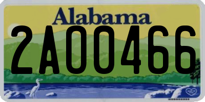 AL license plate 2AO0466