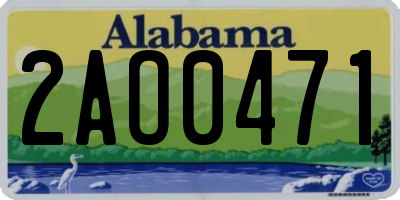 AL license plate 2AO0471