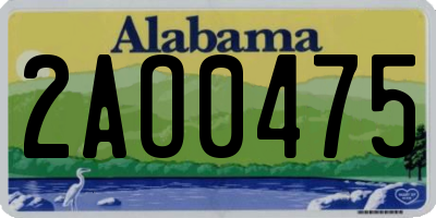 AL license plate 2AO0475