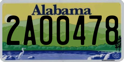 AL license plate 2AO0478