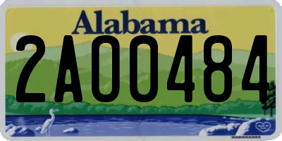 AL license plate 2AO0484