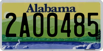 AL license plate 2AO0485