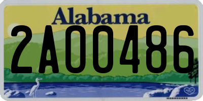 AL license plate 2AO0486