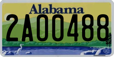 AL license plate 2AO0488