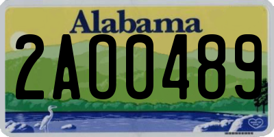 AL license plate 2AO0489