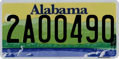 AL license plate 2AO0490