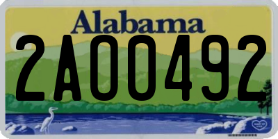 AL license plate 2AO0492