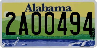 AL license plate 2AO0494