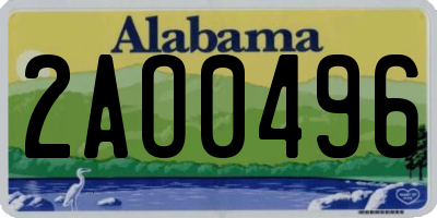 AL license plate 2AO0496