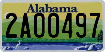 AL license plate 2AO0497