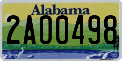 AL license plate 2AO0498
