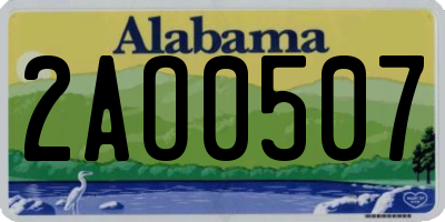 AL license plate 2AO0507