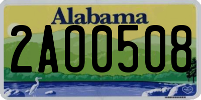 AL license plate 2AO0508