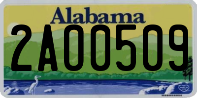 AL license plate 2AO0509