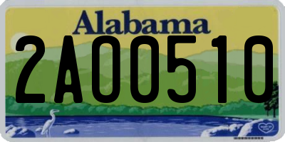 AL license plate 2AO0510