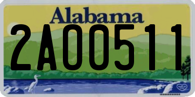 AL license plate 2AO0511