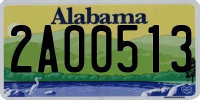 AL license plate 2AO0513